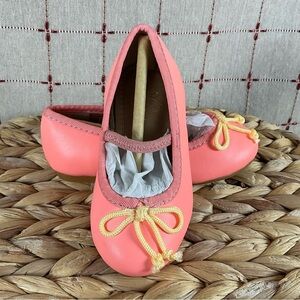 Polo Ralph Lauren Nellie Neon Mellon Leather Ballet Flats Toddler Girl Size 5.5